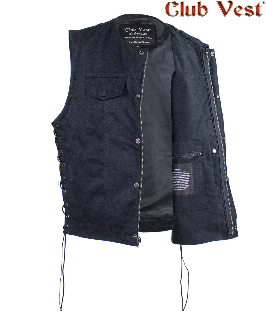 Denim vest shop no collar